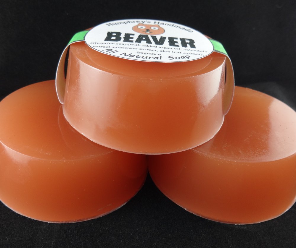 BEAVER Pine Scented Shave & Beard Soap Men’s Glycerin Bar Woods Stocking Stuffer