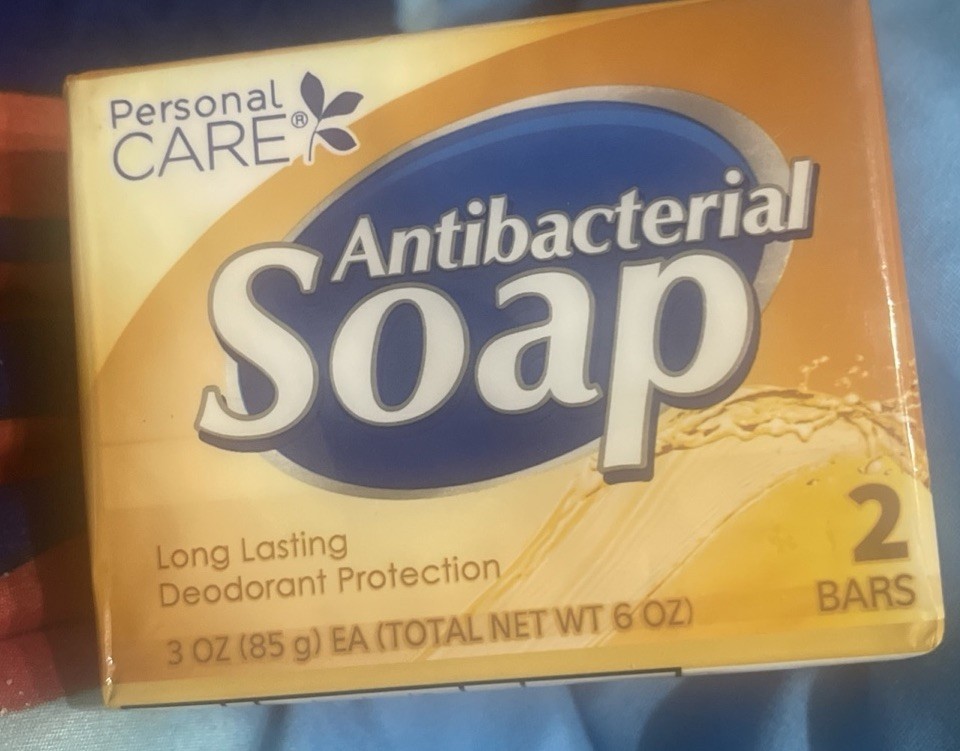 Personal Care Antibacterial Bar Soap. Long Lasting Deodorant. 2 Bars. 6 oz