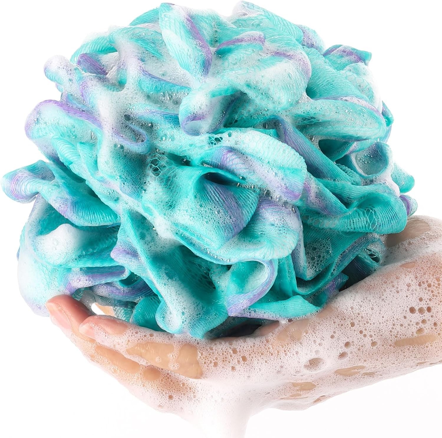 BTYMS 4 Pieces Shower Loofahs Bath Sponges 60g Scrunchies As Pictured