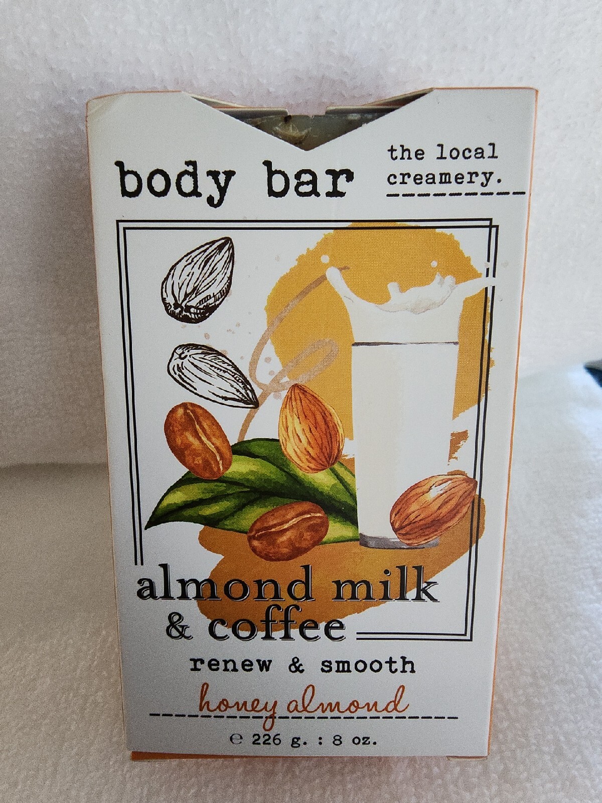 Local Creamery Body Bar ALMOND MILK & COFFEE With Body Polishing Coffee Grounds