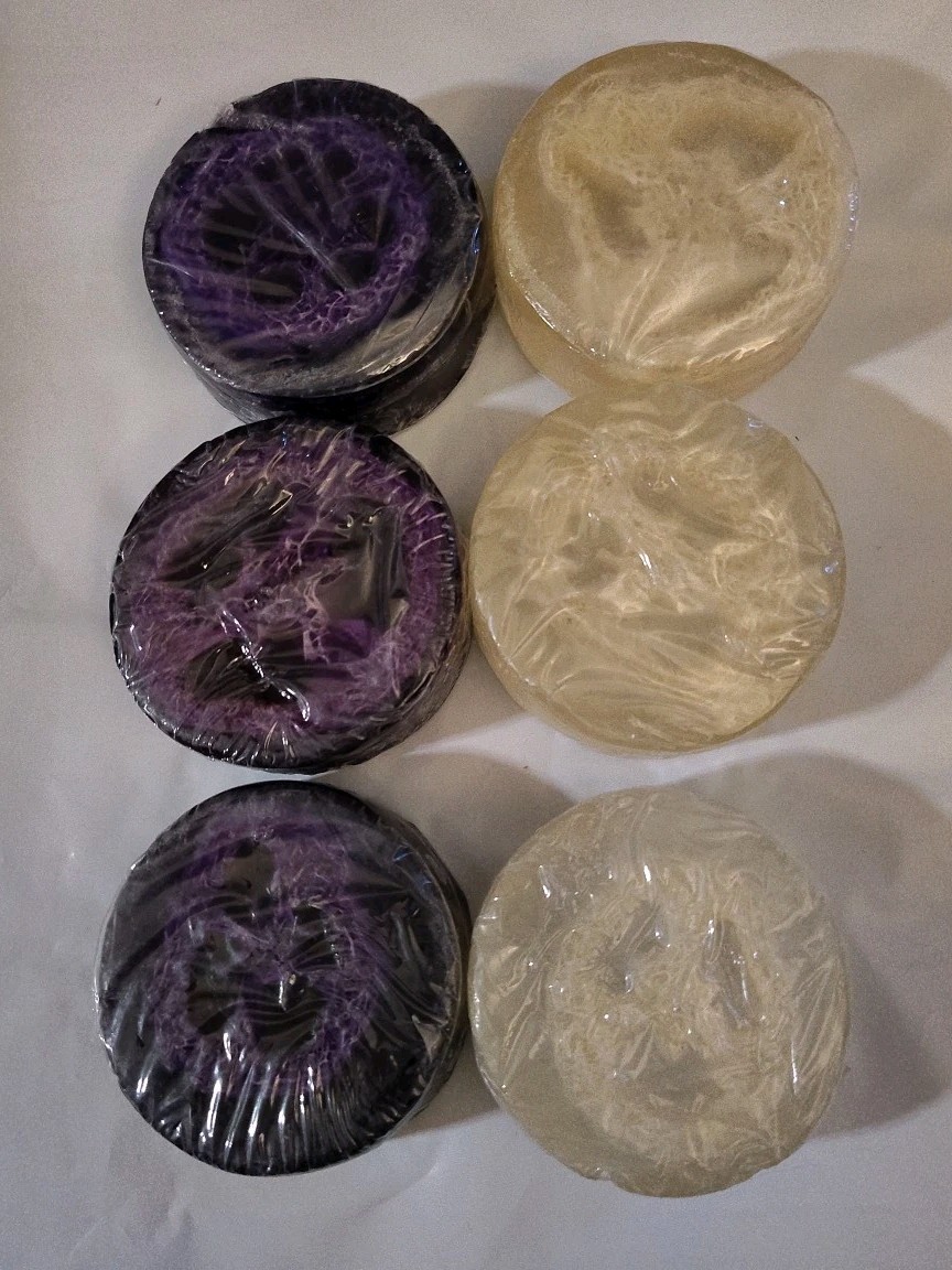 6x Loofah Soap Bars Lavender & Coconut Relaxing Soothing Exfoliating 3.5 oz