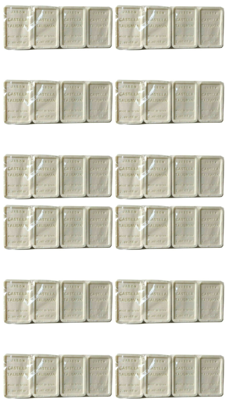 New Jabon Castilla Castile Soap Bars Talisman Made in Spain 2oz Each Lot 48 Bars