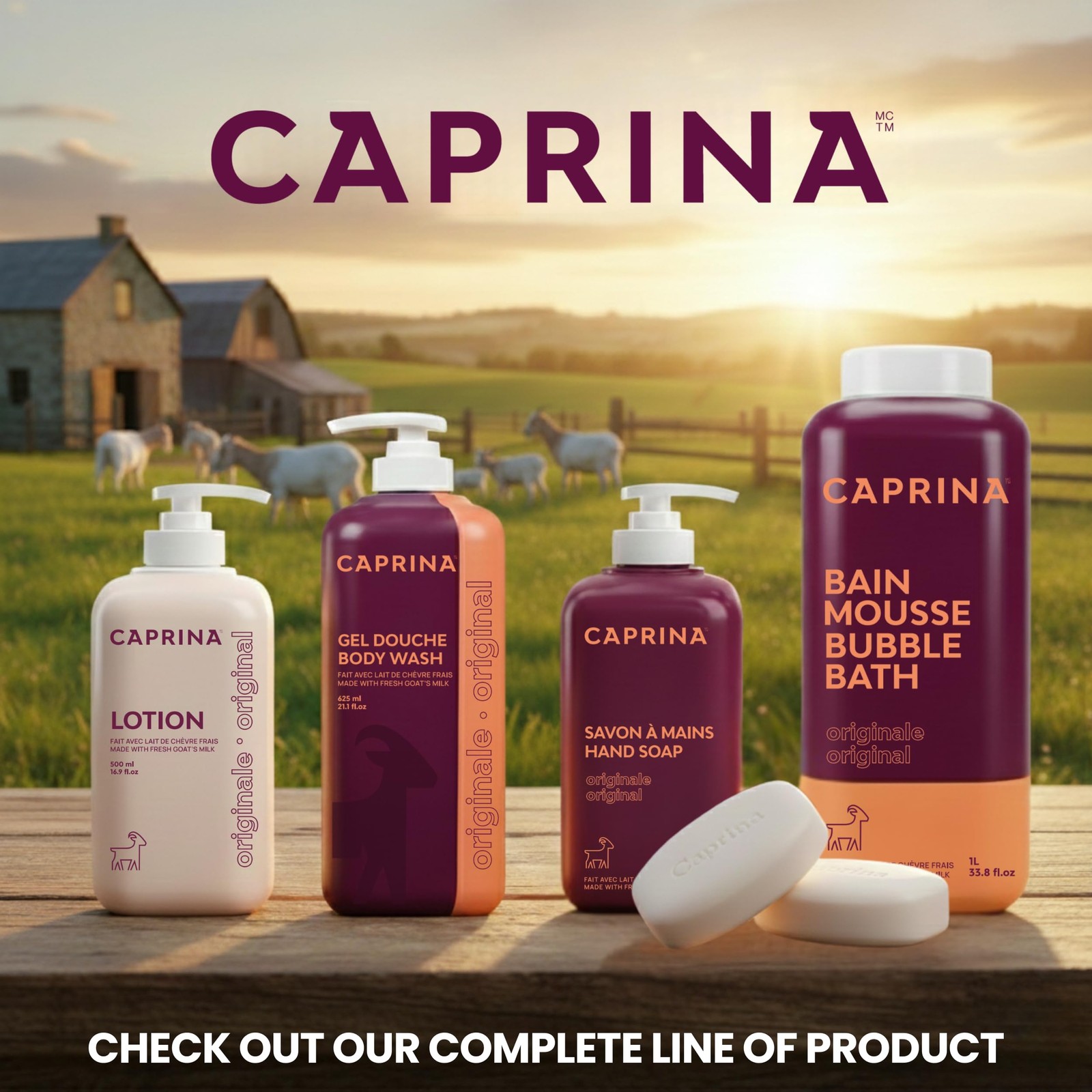 Caprina Fresh Goat’s Milk Bar Soap FRAGRANCE FREE (6-Pack) 3.2 oz (90g) each,…