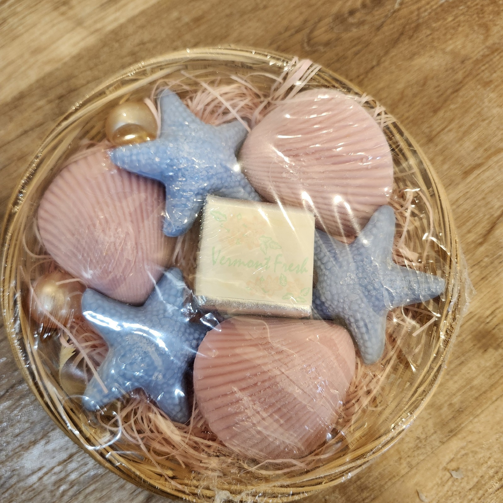 Vintage Twincraft Soap Basket Ocean Theme, Bath Cube Lotion Loofah Bath Oil Bead