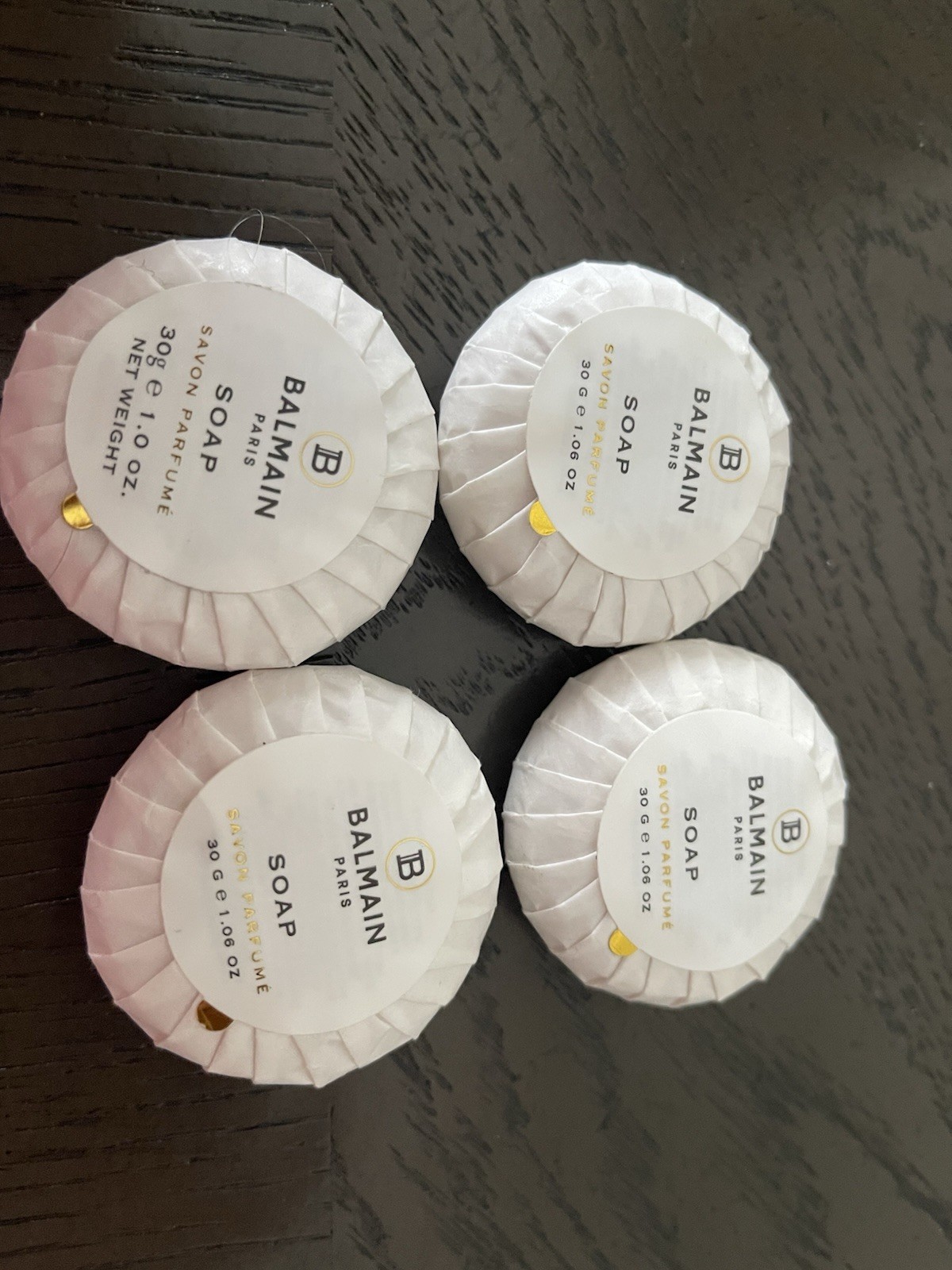 Lot of 4 Balmain Paris Travel Soap Savon Parfume 50 G 1.76 Oz