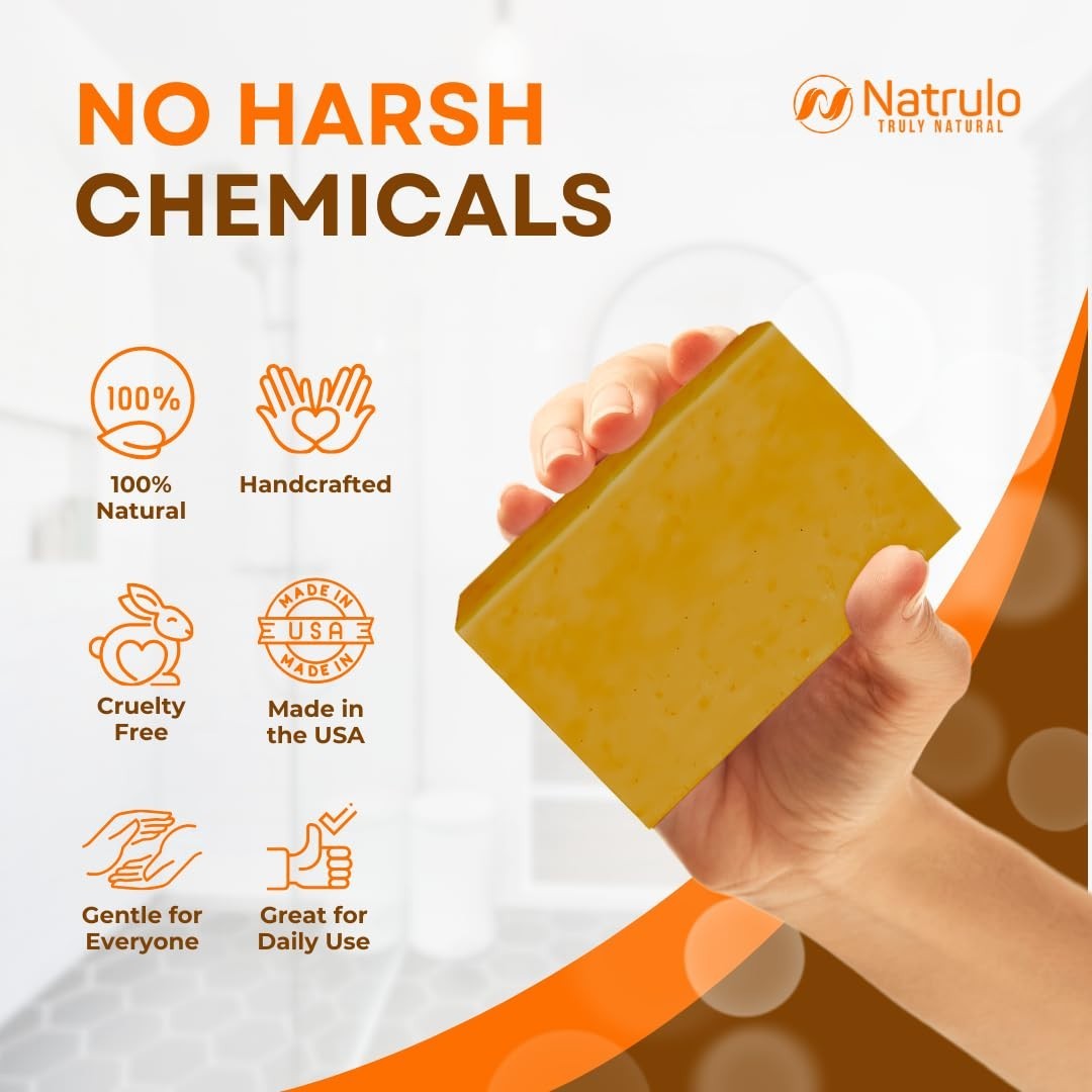 Turmeric Soap Bar for Face & Body – Natural Turmeric Skin Brightening Soap for D