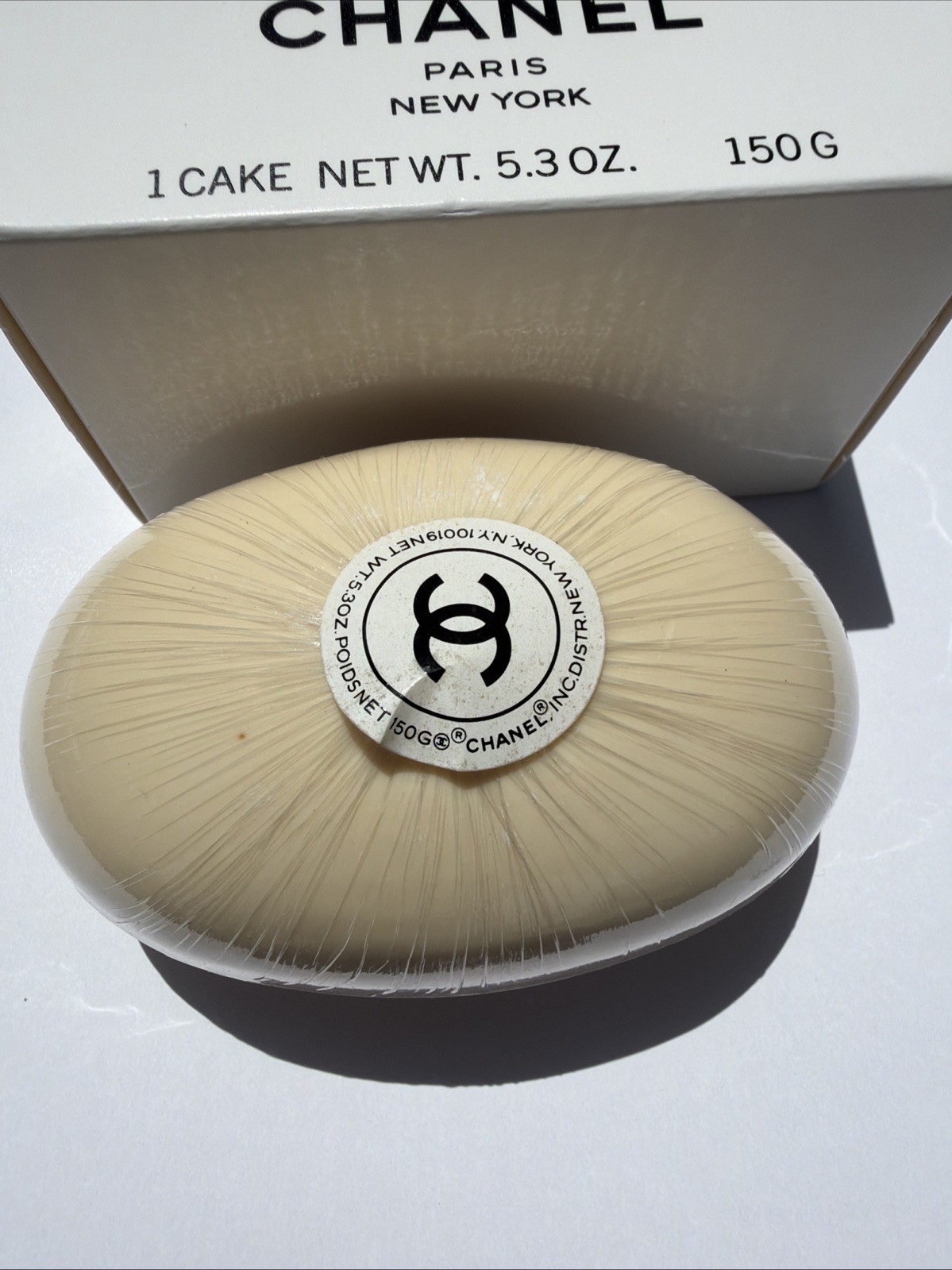 Vintage Chanel No 5 Savon Perfumed Bath Soap 5.3 oz 150g Cake Box NEW! Open Box