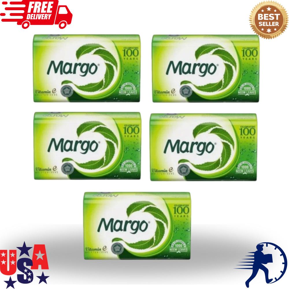 Margo Original Neem Soap With Goodness Of 1000 Neem Leaves, 100g x 5