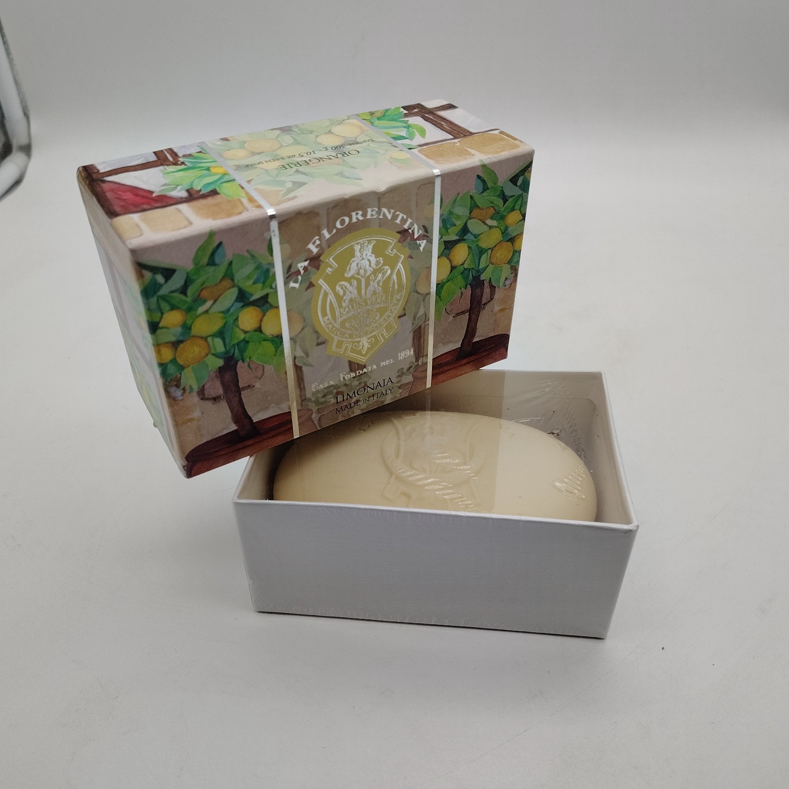 La Florentina 1894 Lemon Soap Bar, Hand Made, 10.5 oz , Italy, Gift Box, NEW