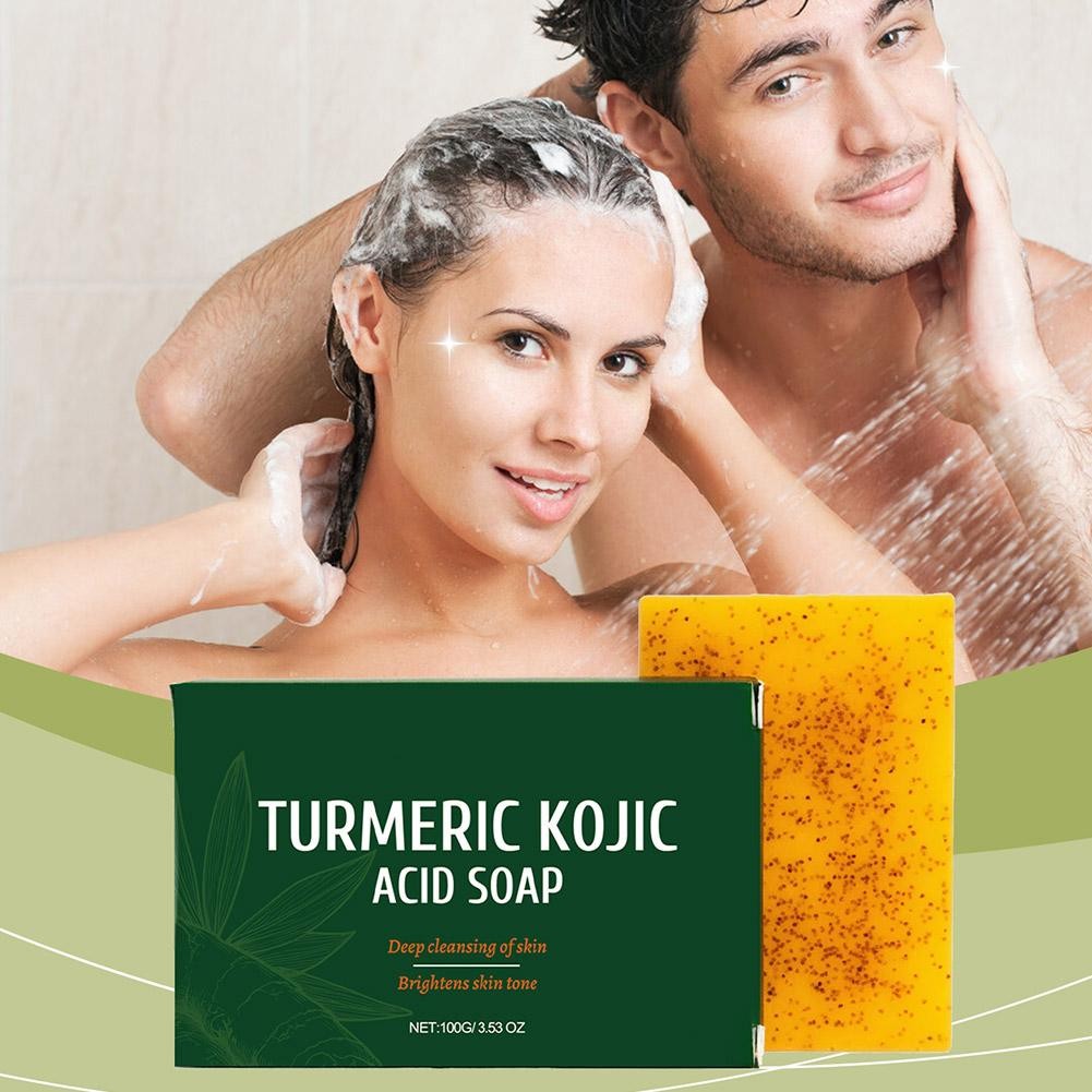 Turmeric Kojic Acid Soap Dim Spot Whiteninsideg Lightening Skin Soap 100g