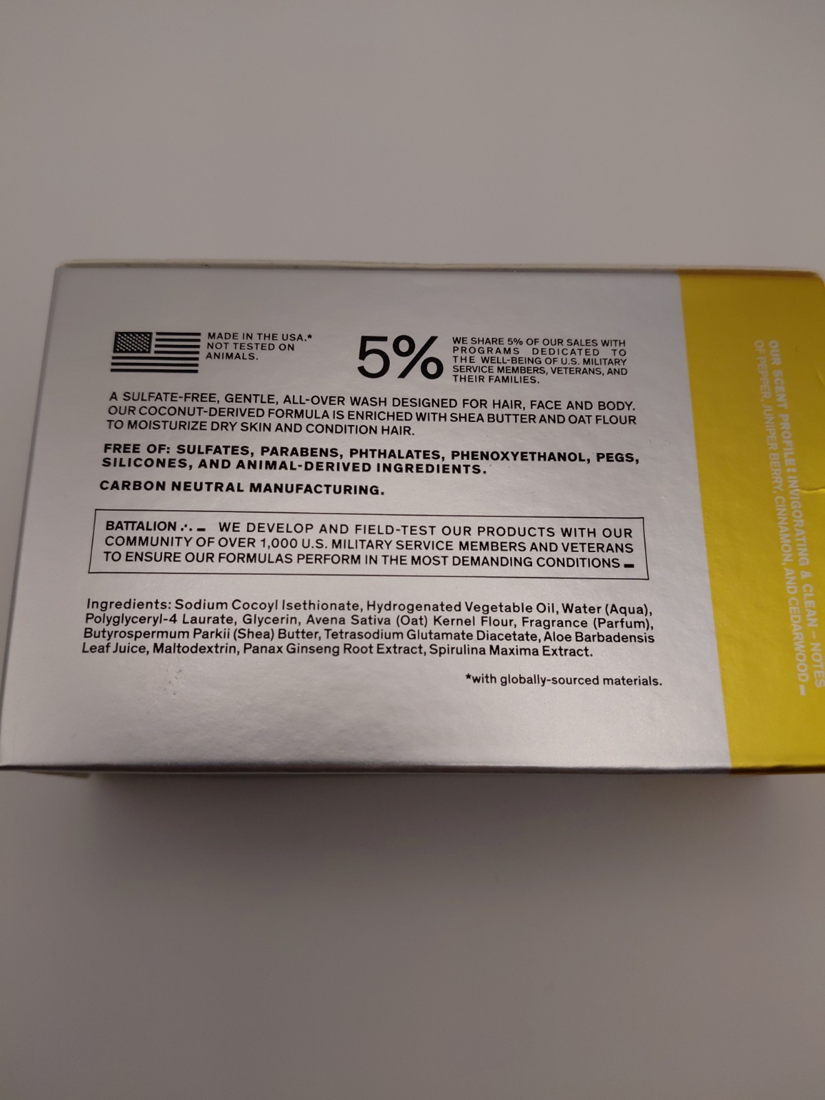 Bravo Sierra Men Body & Hair Soap Bar 2-Pack All-in-One Shampoo Citrus Cedarwood