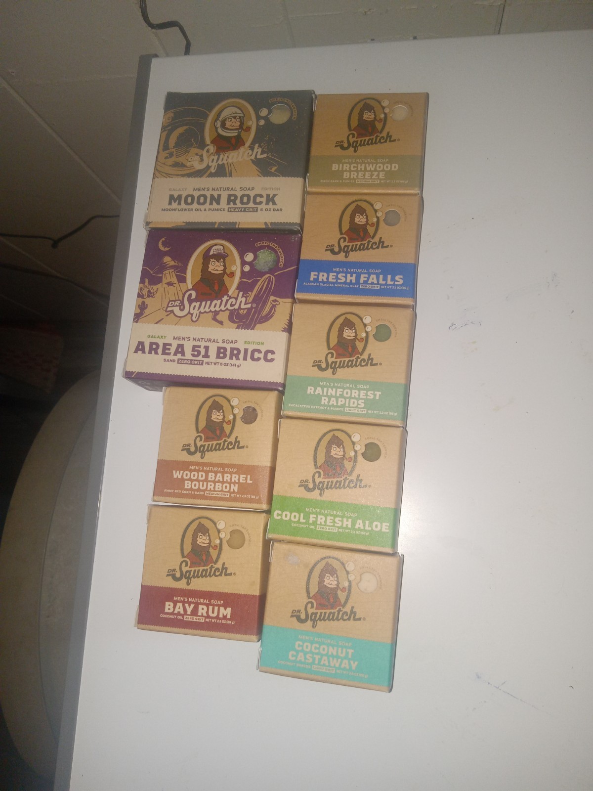 Lot Of 9 Dr Squatch Men’s NATURAL Bar Soaps Mixed Scents New Fresh Falls,bay rum