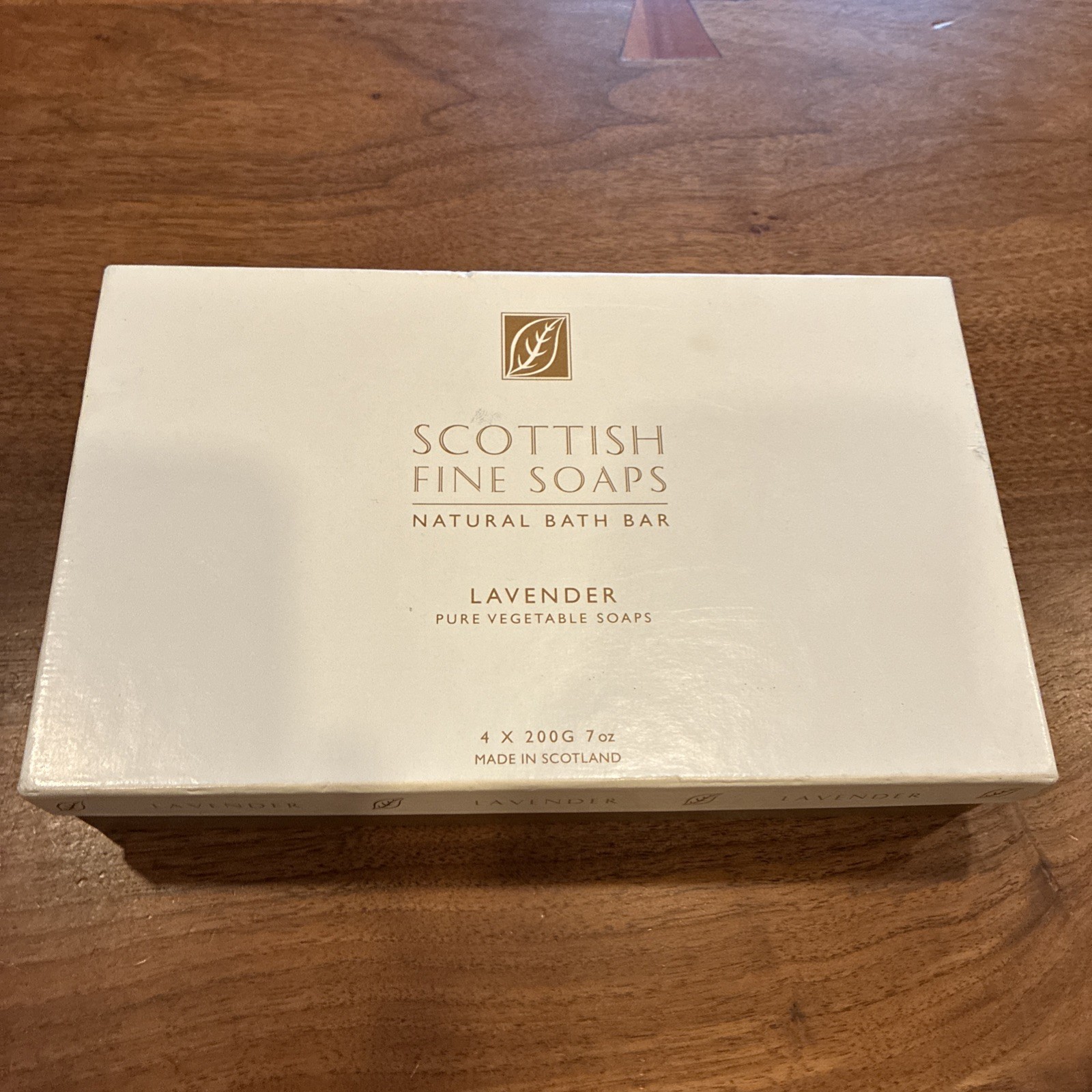 New in Box Scottish Fine Soaps 4 Pack of 7 oz Lavender Soaps