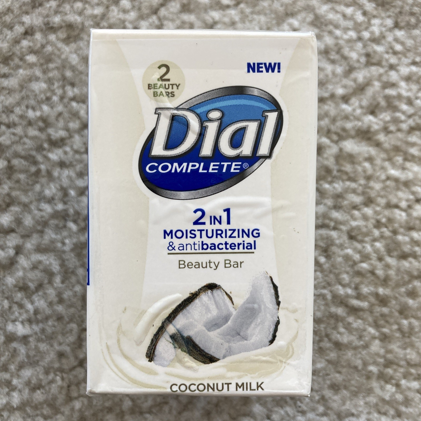 Dial Complete 2-in-1 Moisturizing Antibacterial Beauty Bar – 2 Pack Coconut Milk