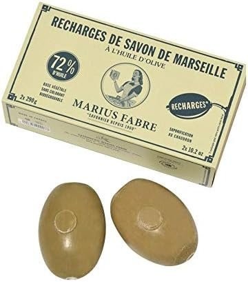 Marius Fabre Olive Oil Marseilles Soap Refills for Wall-Mount Rotating Holder…