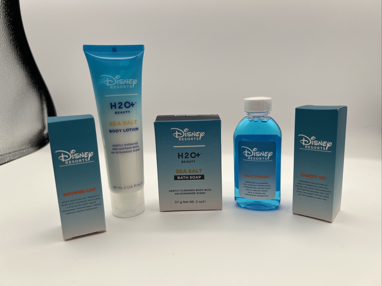 Disney Parks & Resorts H2O Beauty Sea Salt Toiletry Travel Set 5 Pieces