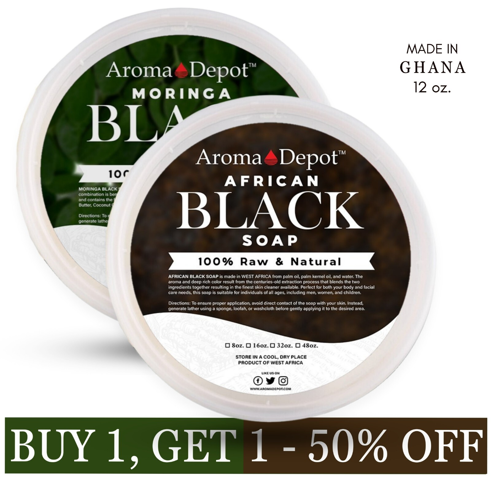 African Black soap PASTE 12 oz. Natural Soap Body & Face Wash For Acne Dark Spot