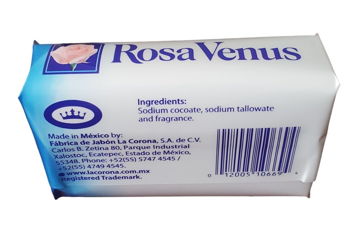Jabon Rosa Venus Blanco(White) Classic 150 g / 5.29 oz Soap Bar
