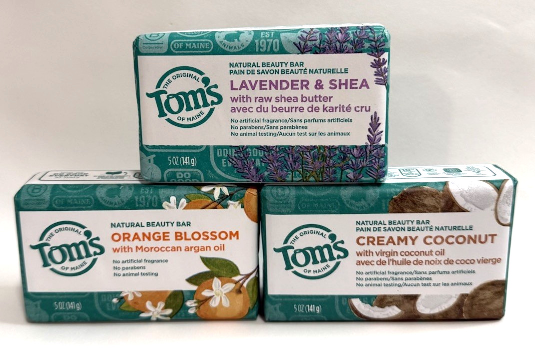 Tom’s The Original of Maine Natural Beauty Bar Soap 3 Pack Variety