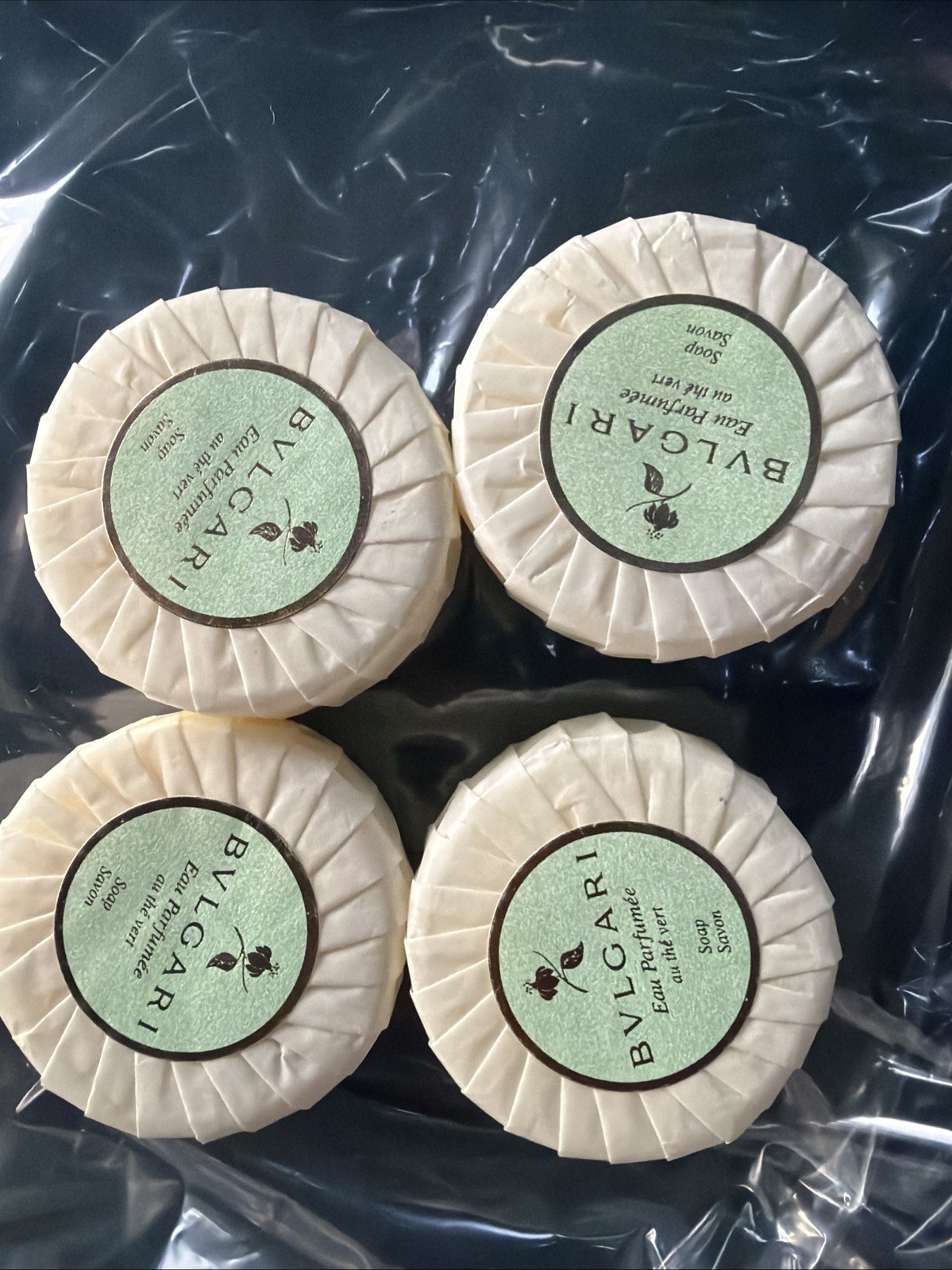 BVLGARI au thé Vert ( Green Tea ) Soap – 1.7oz / 50g Lot Of Four NEW