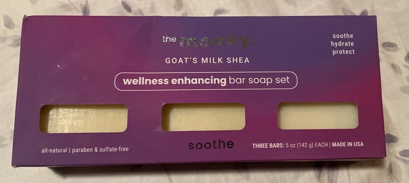 The Moody Co Wellness Enhancing Bar Soap 5oz Pack of 3