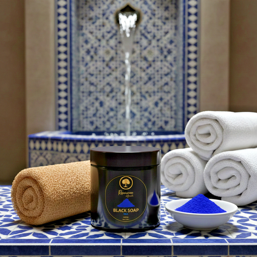 Renaissance de Beaute~Nila 💙 Black Soap for Deep Purification for a Hammam Glow
