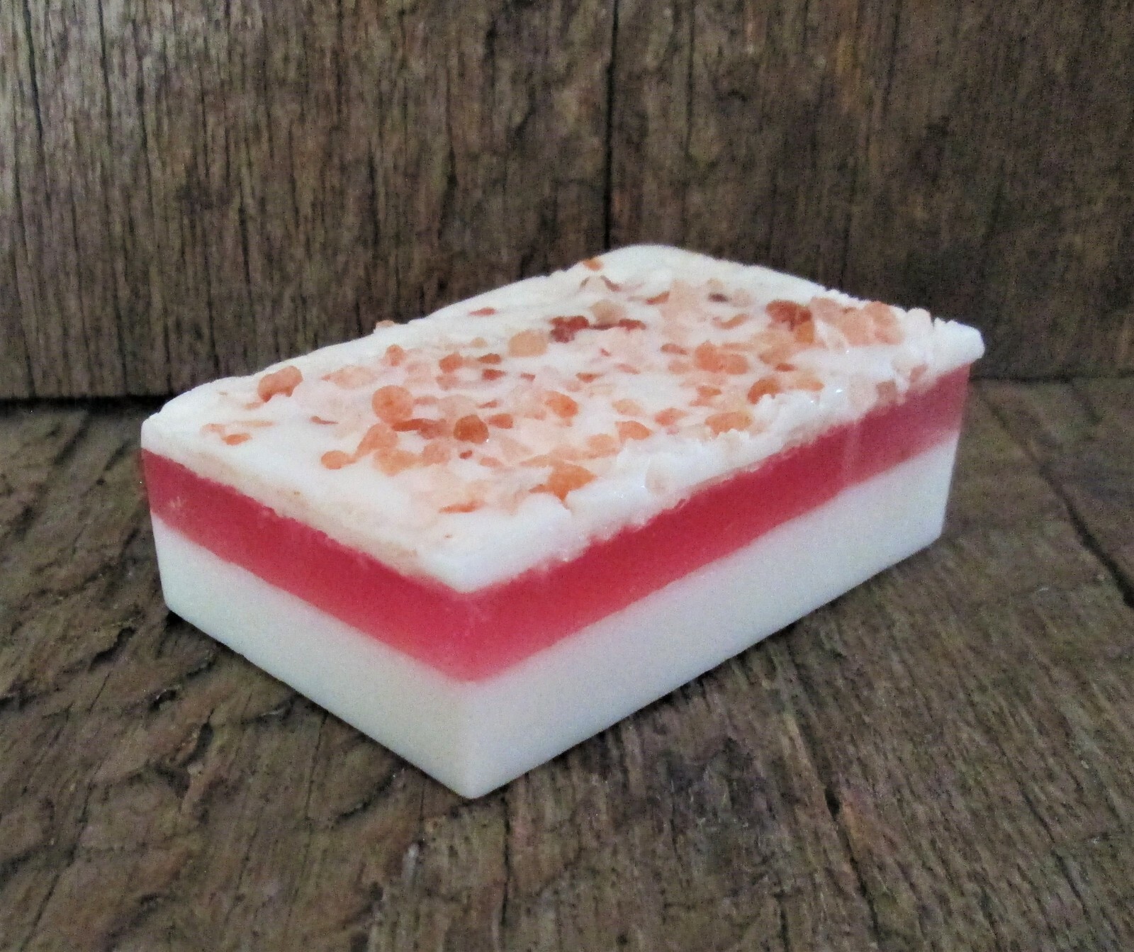 Pink Grapefruit Layered Salt Soap Handmade