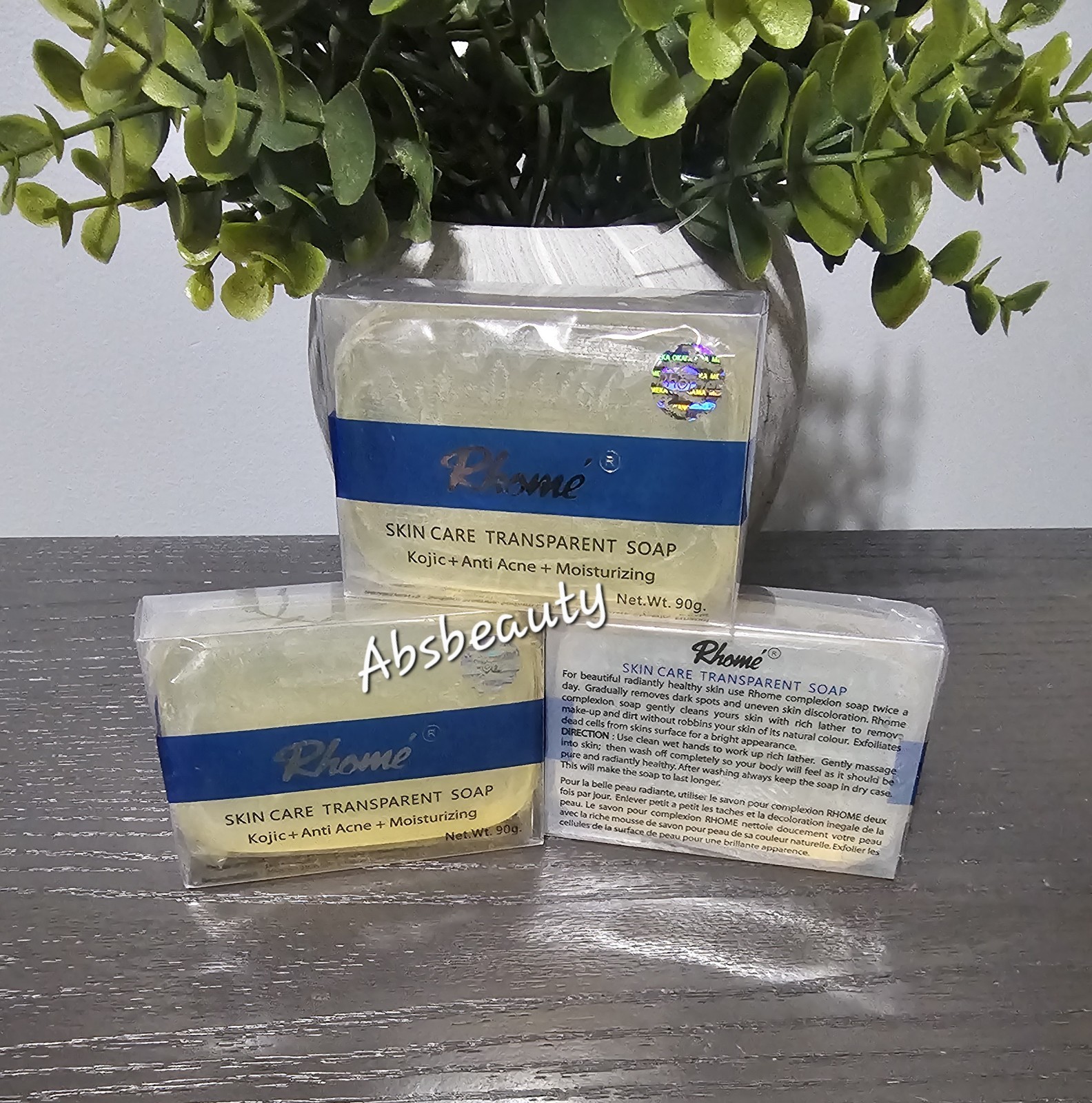 Rhomé Skin Whitening Moisturizing Transparent Soap 90g👌💯 1pc