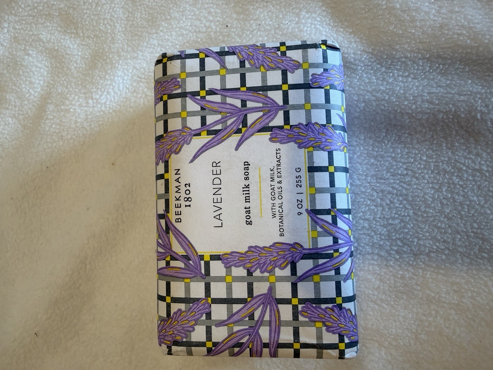 Beekman Goat Milk 3-Piece-Ceramic Dish,9 oz Vanilla Absolute and Lavender Soaps