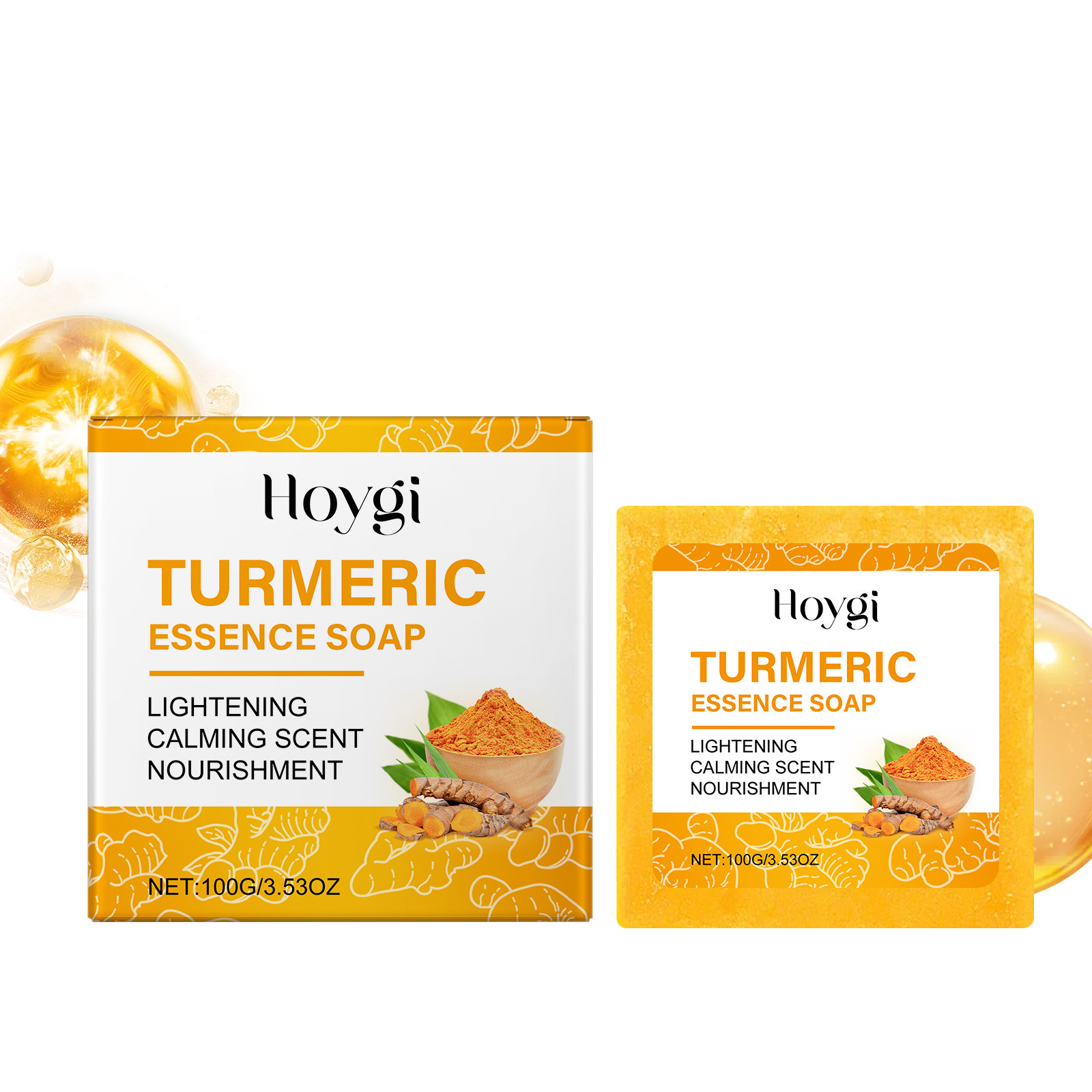 Turmeric Body & Face Soap, Moisturizing Brightening Bar for All Skin Types