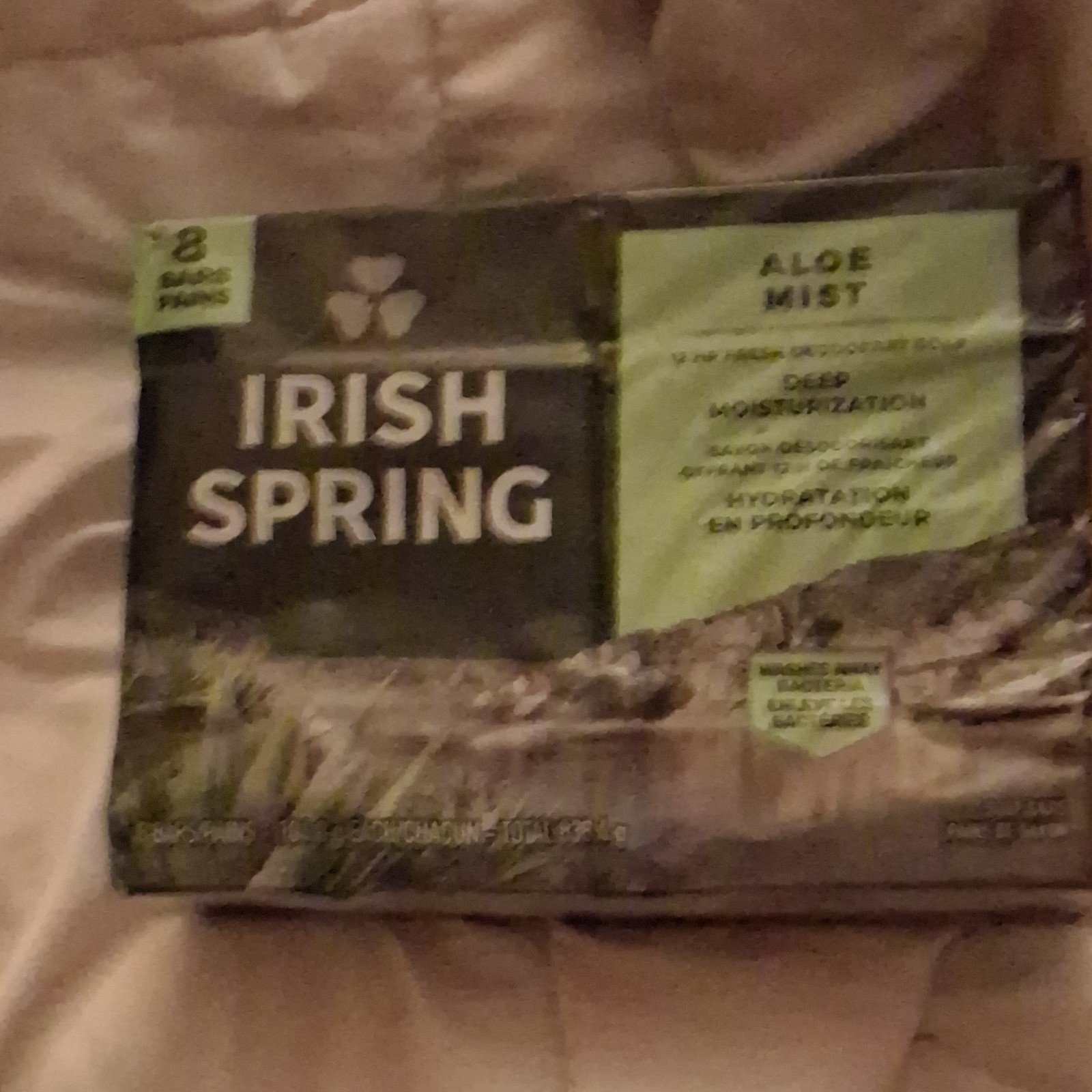 Irish Spring Aloe Mist Deodorant Bar Soap w/ Aloe for Men, 8 Bars Multipack