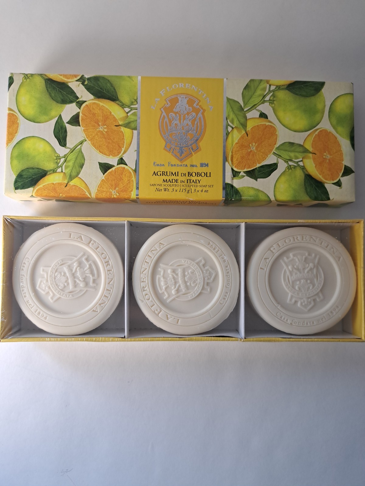 La Florentina Agrumi Di Boboli 3 x 5.3oz. Handmade Italian Soap