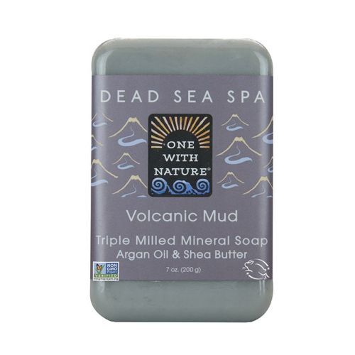 Triple Milled Mineral Soap Volcanic Mud 7 Oz By One with Nature