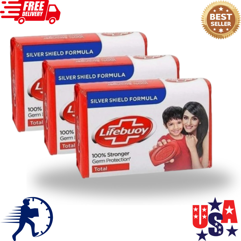 Pack Of 12 Lifebuoy Total Soap Bar 125g/4.40 Oz Each Free Shipping Expiry 2027