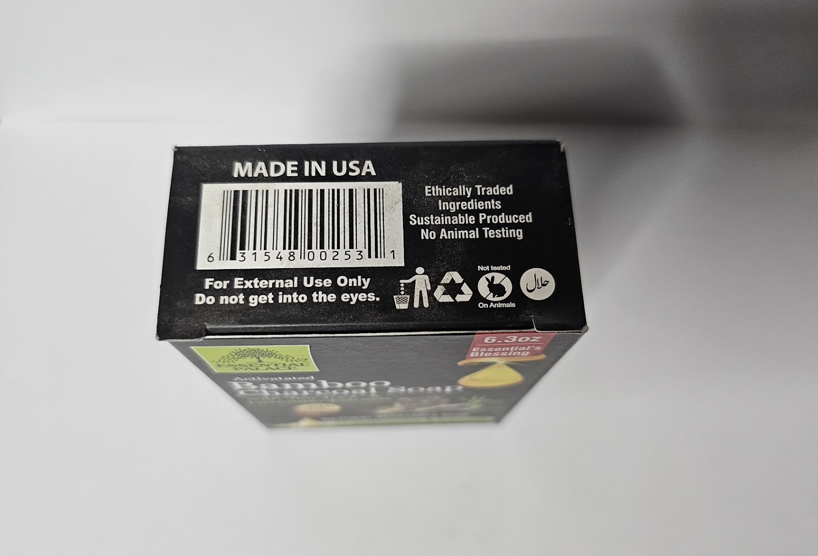 Activated Bamboo Charcoal Soap With Tea Tree And Lavender Extracts