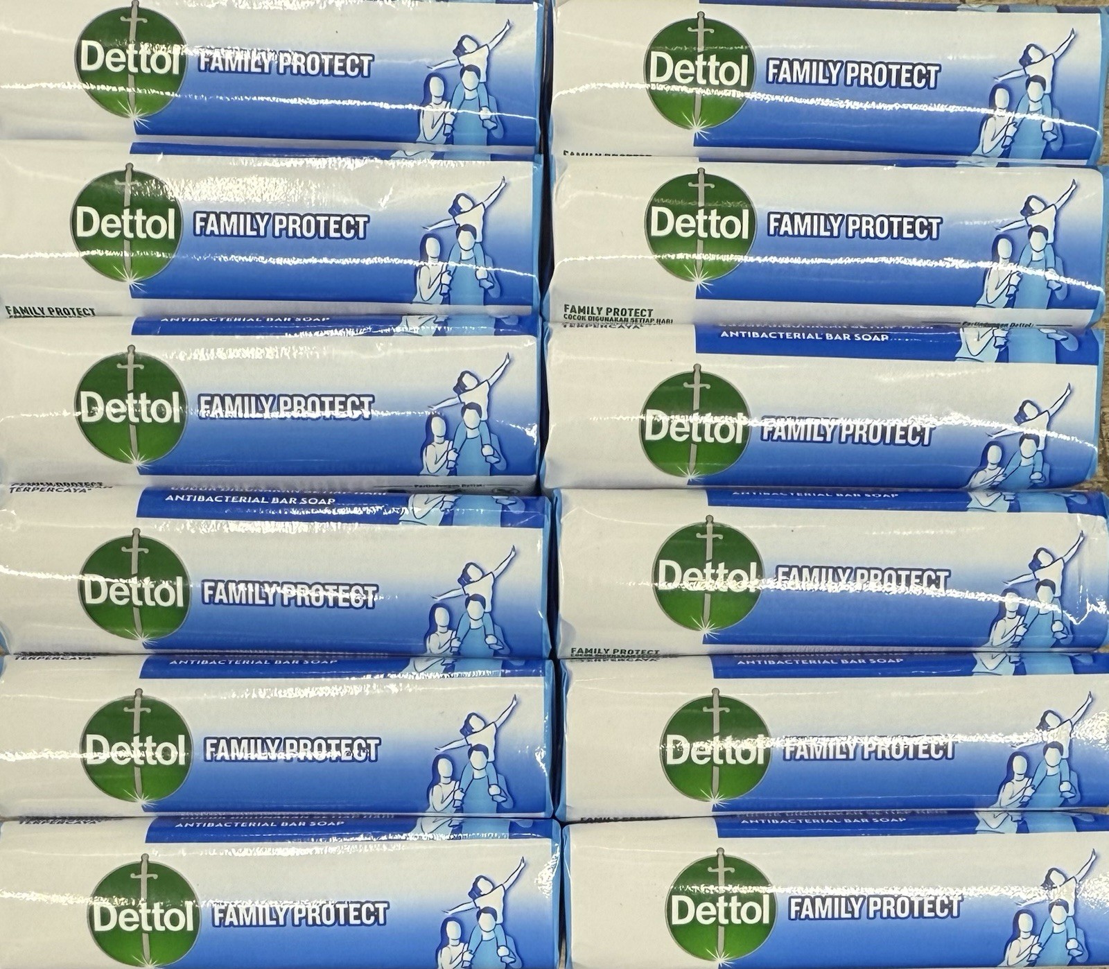 Dettol Family Protect Bar Soap, 12pc X 100 Gram Free Shipping USA