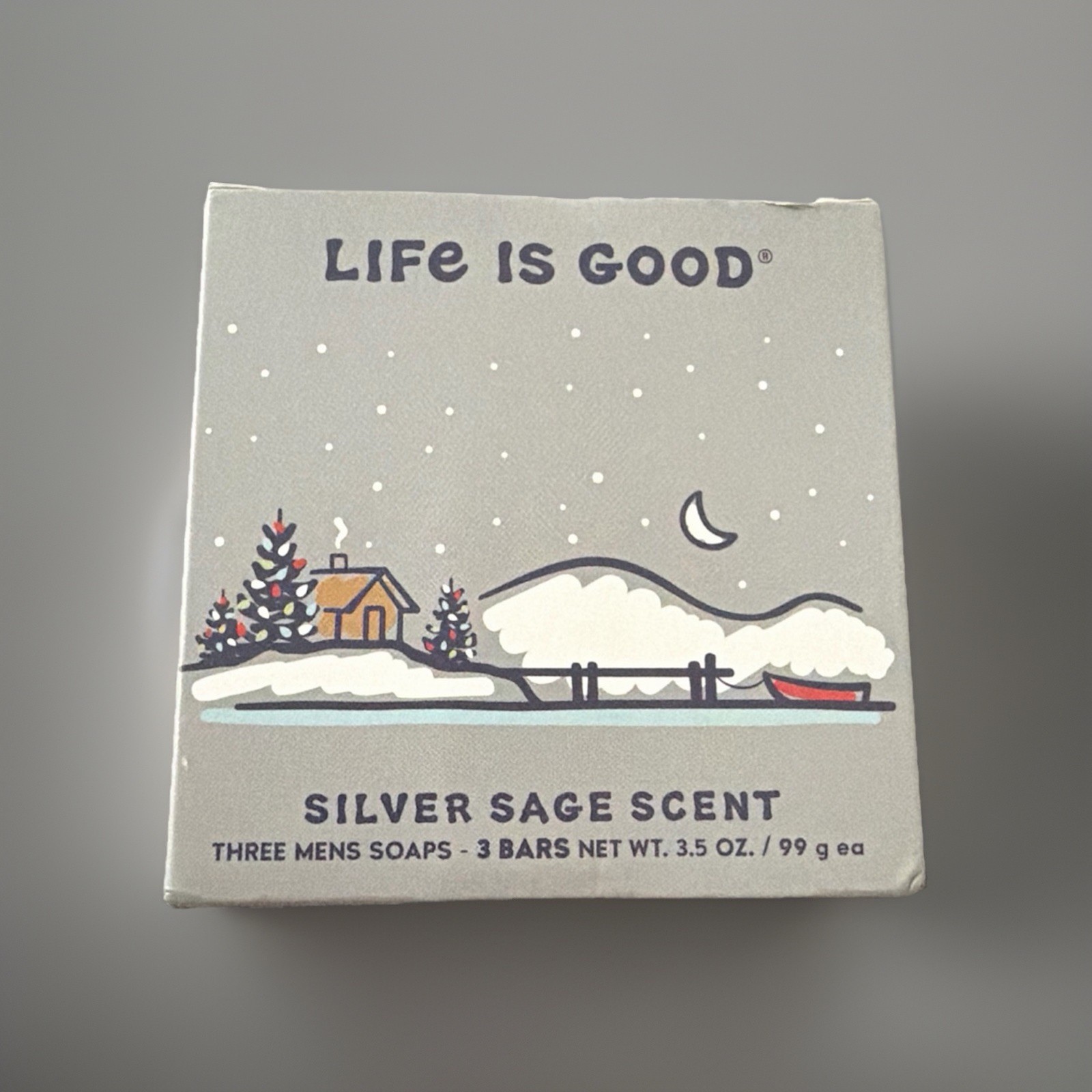 Life Is Good silver sage scent MENS BAR SOAP 1 PACK 3 BARS 3.5Oz Each new