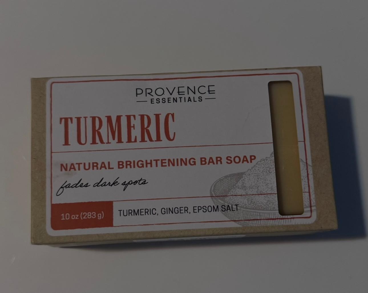 Provence Essentials Turmeric Natural Brightening Bar Soap With Ginger Epsom
