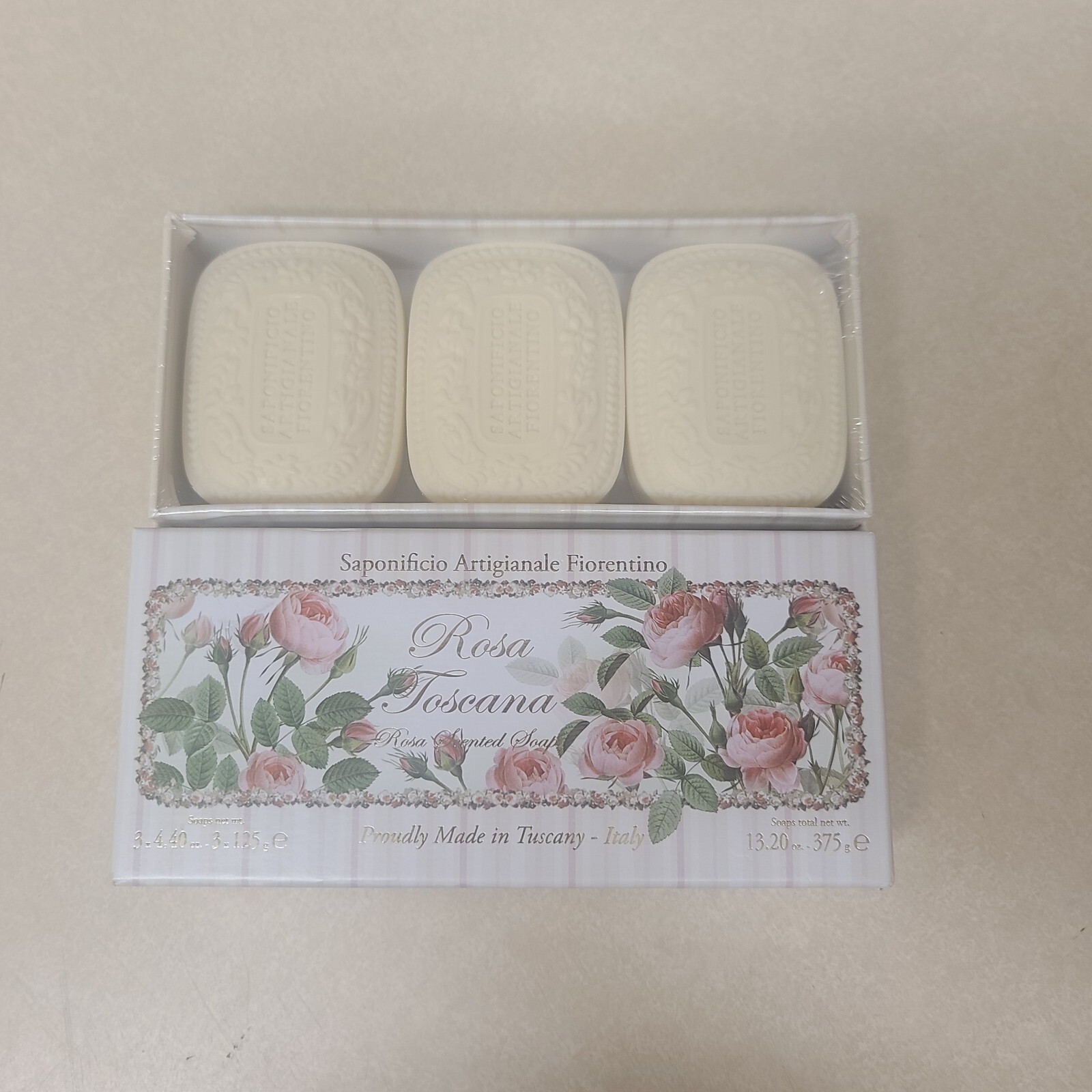 Saponificio Artigianale Fiorentino Rosa Toscana Scented Soaps (3) SEALED