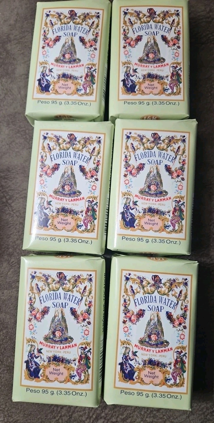 Florida Water Soap Bar, 6 Pack | 3.35oz | Murray & Lanman | Bar Soap New Sealed