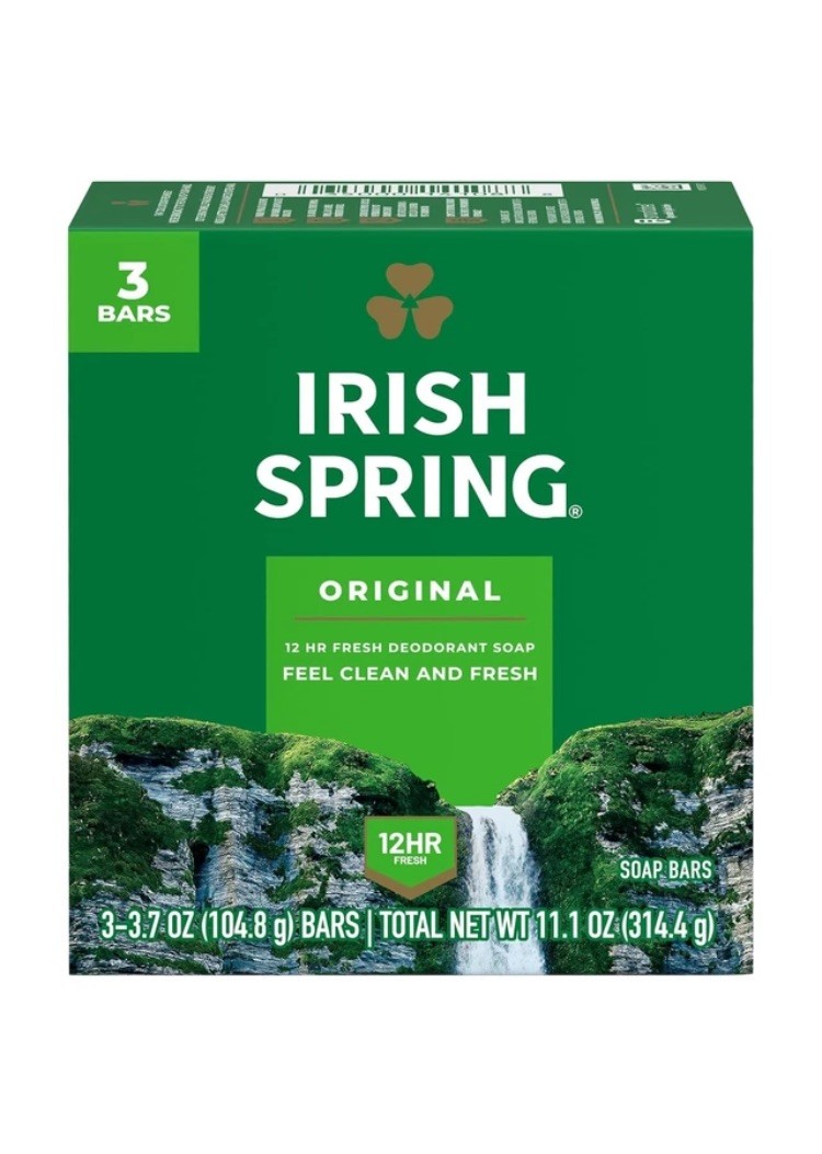 Irish Spring Bar Soap for Men, Original Clean, Smell Fresh and Clean for PACK 24