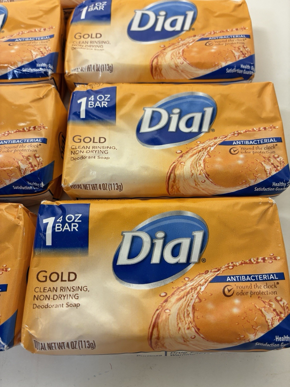 7 Dial Gold Antibacterial Deodorant Bar Soap 4 oz Non Drying Old Formula Sealed