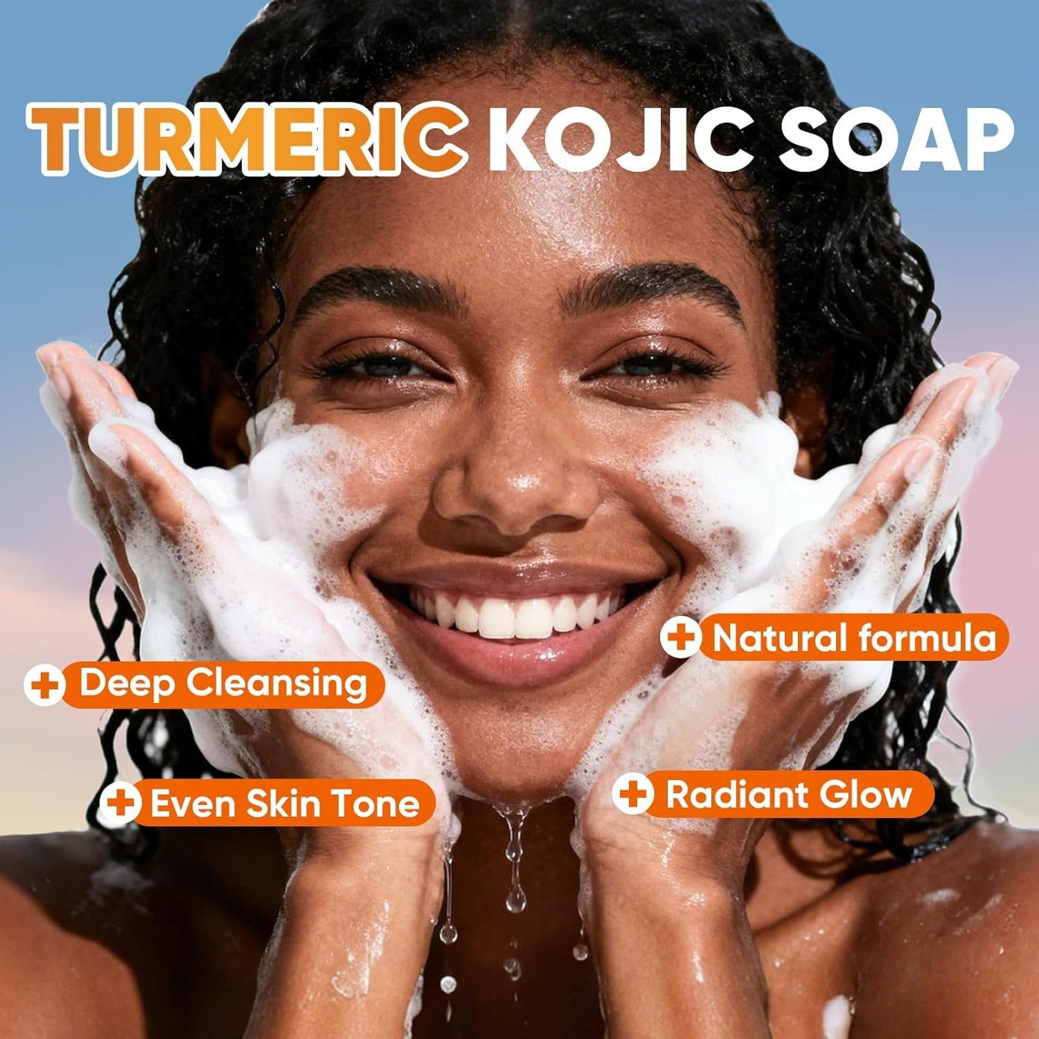 6 Pack Turmeric Kojic Acid Soap Bars Retinol Collagen Vitamin E 60g Each