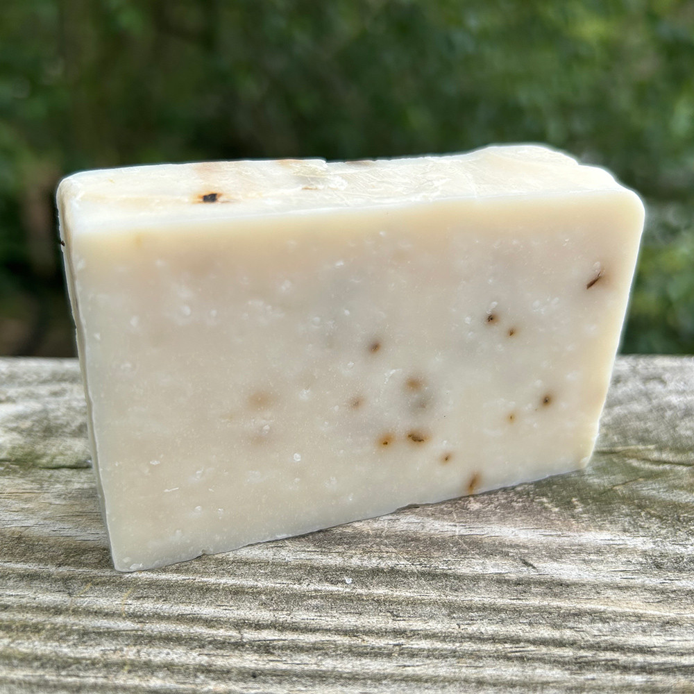 Spearmint Basil Scrub Scented Handmade Cold Process Soap Bar 4.5-5oz