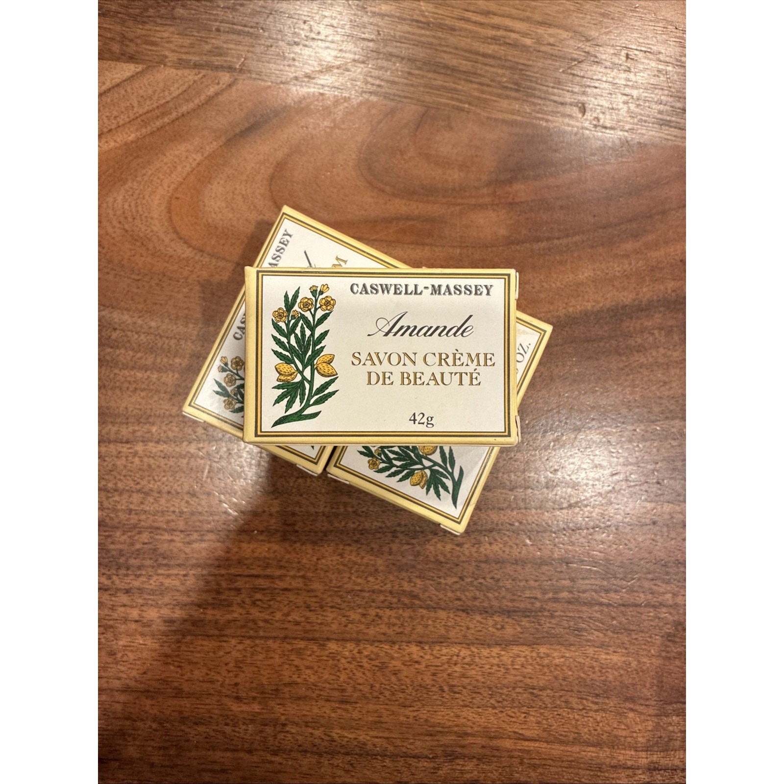 Caswell-Massey Almond Cold Cream Soap, Vintage, 3 Bars, 1.5 oz Each