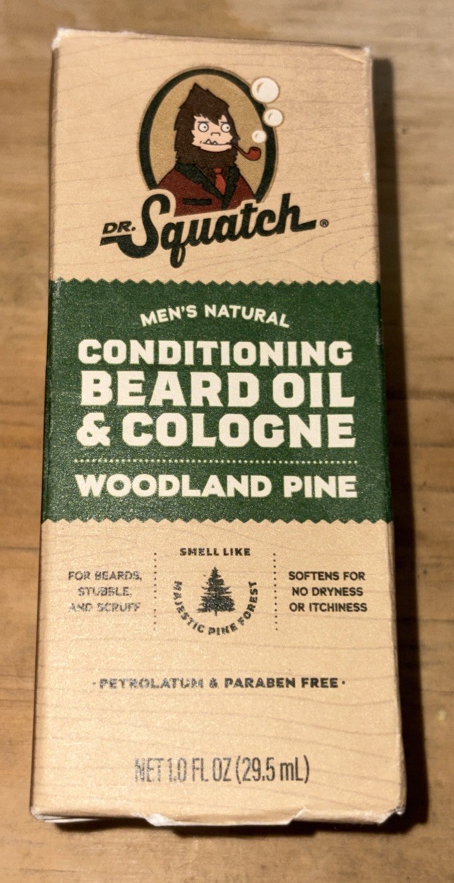 2 Pk – Dr. Squatch Men’s Natural Soap SHEA BUTTER & Beard Oil/Cologne PINE