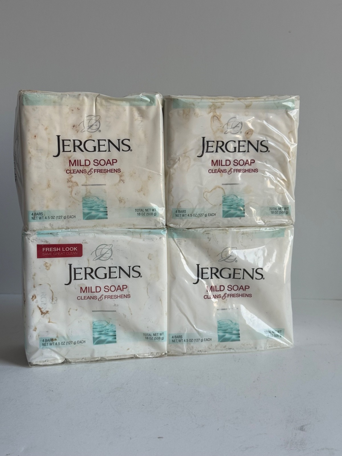Jergens Mild Soap 4.5 Oz Bars – FOUR (4) Packs of 4 Bars 16 Bars Total New