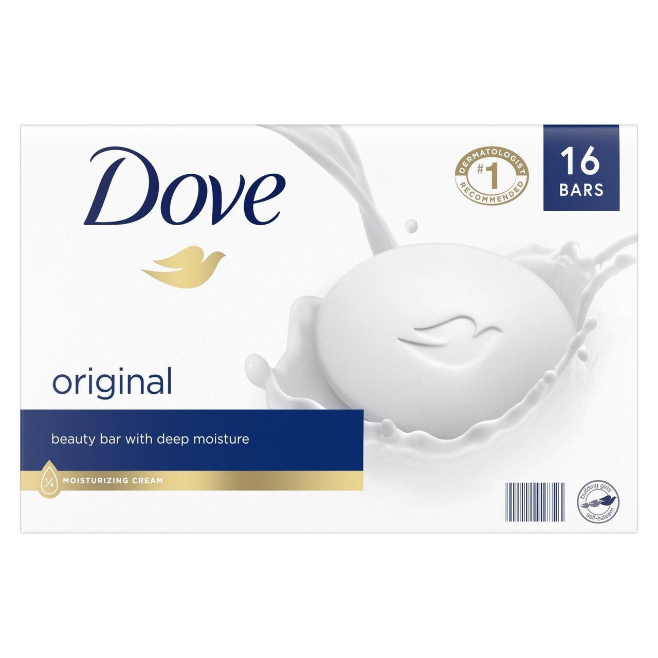 Dove Moisturizing Beauty Bar Soap Original 3.75 oz, 16 Bars