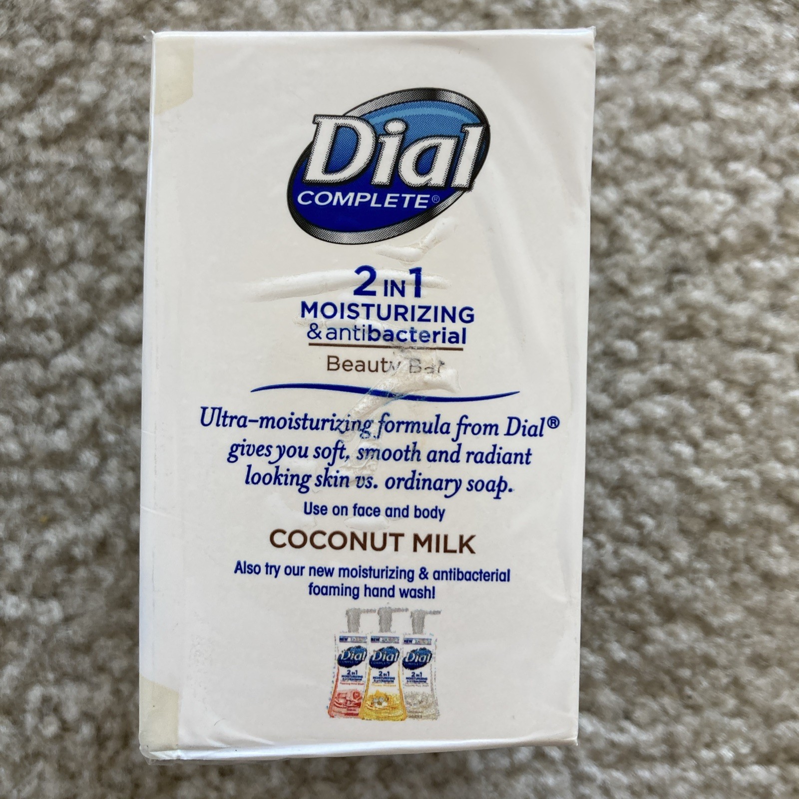 Dial Complete 2-in-1 Moisturizing Antibacterial Beauty Bar – 2 Pack Coconut Milk