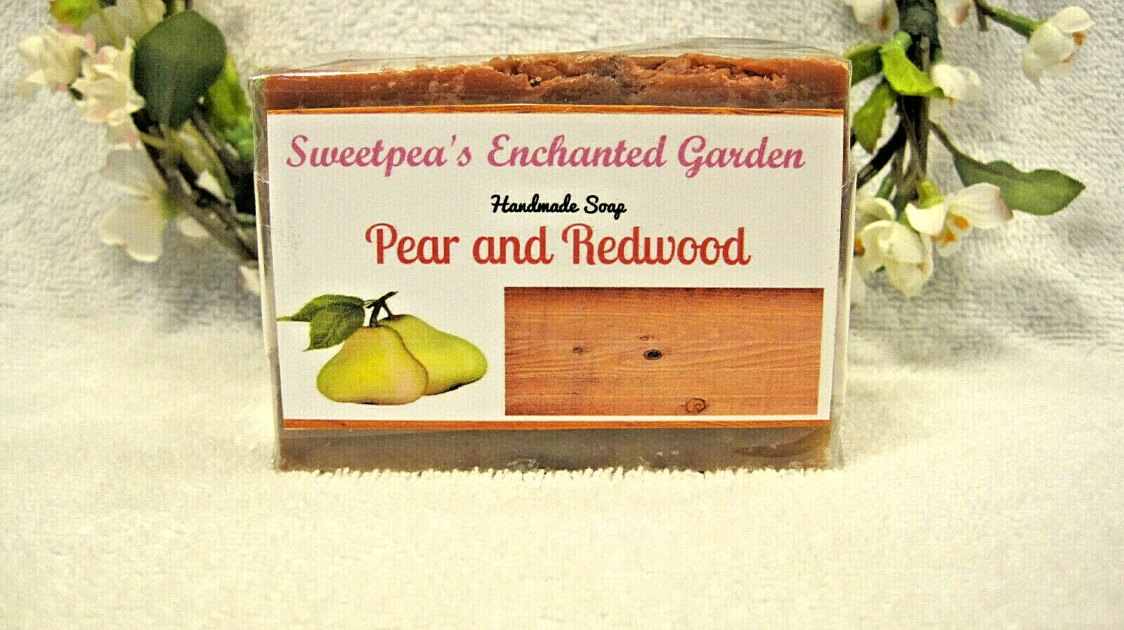 “PEAR & REDWOOD” HANDMADE NATURAL AND ORGANIC VEGAN SOAP, Travel Size Bars.